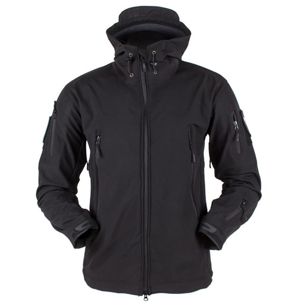 Męska taktyczna kurtka softshell z kapturem
