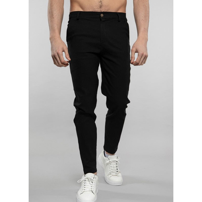 Męskie Spodnie Wizytowe Slim Fit