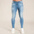 Męskie jeansy skinny fit z efektem przetarcia