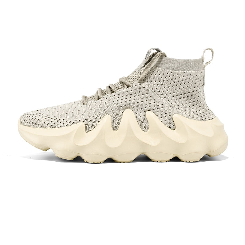 Sneakersy męskie z siateczki z dużą podeszwą