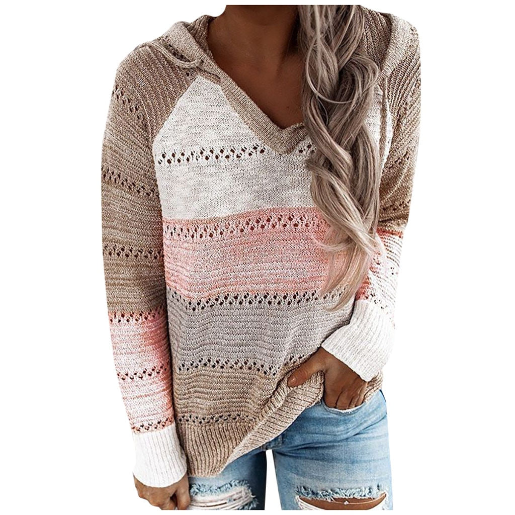 Damski Sweter z Kapturem w Stylu Boho