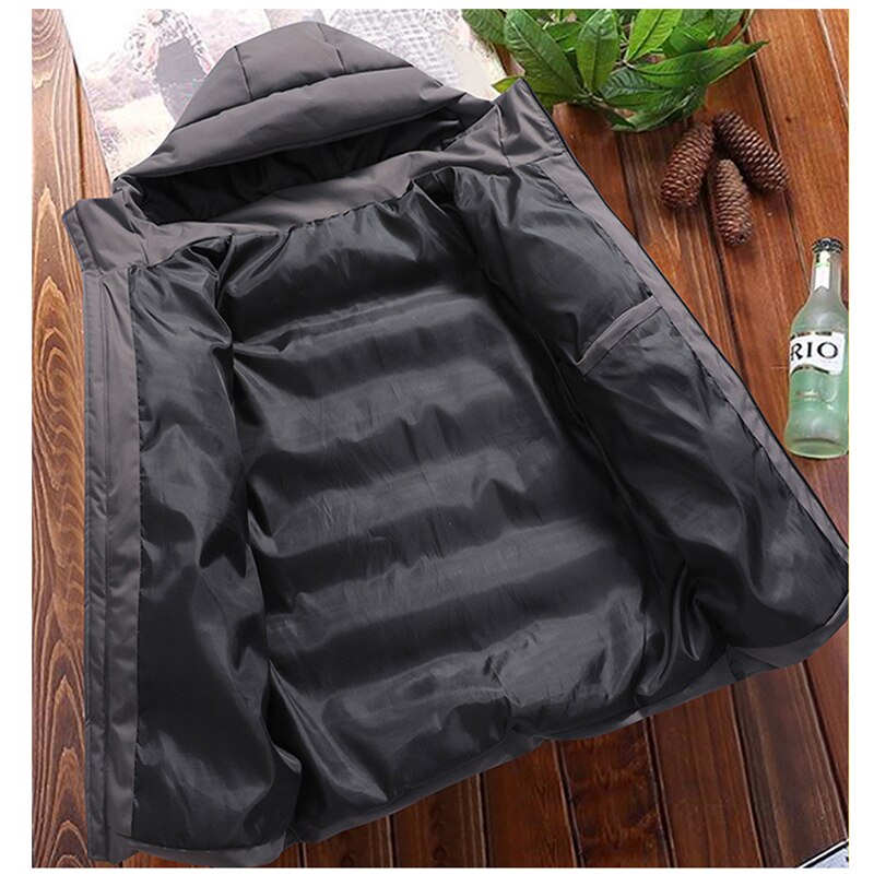 Męska klasyczna kurtka puchowa z kapturem