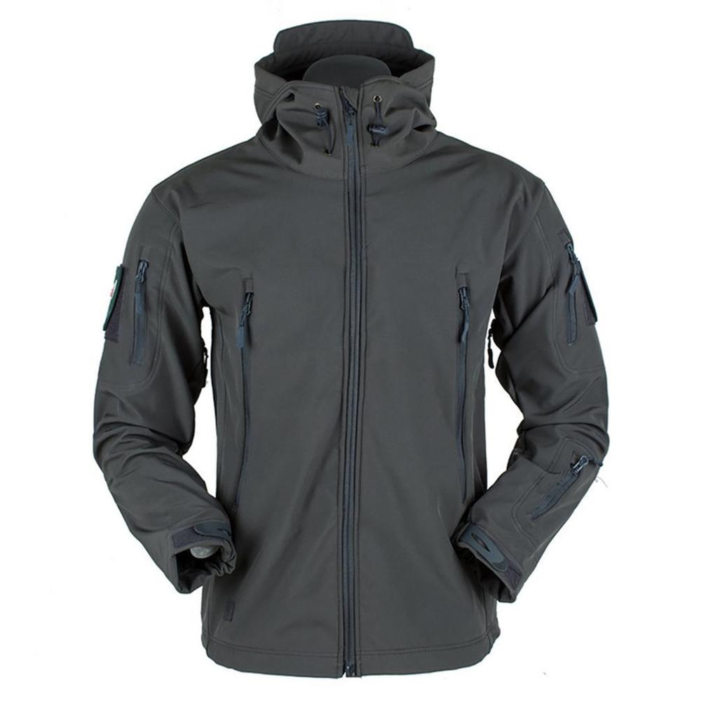 Męska taktyczna kurtka softshell z kapturem
