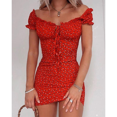 Sukienka letnia ,,Off Shoulder Tie Up"