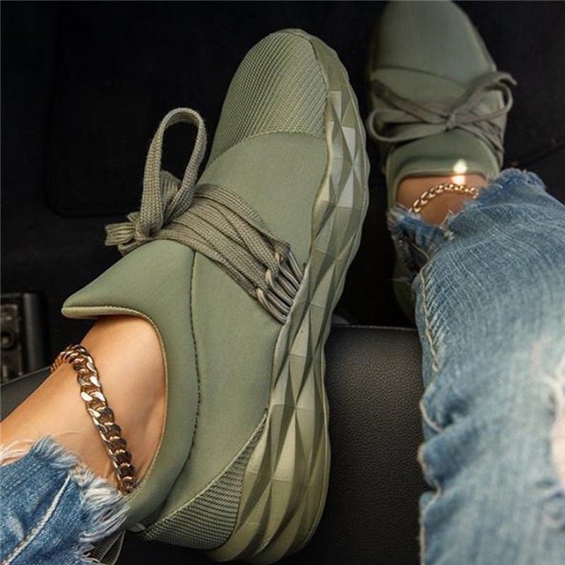 Damskie buty sportowe z elastyczną cholewką