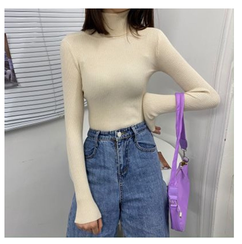 Damski Sweterek Golf Femme