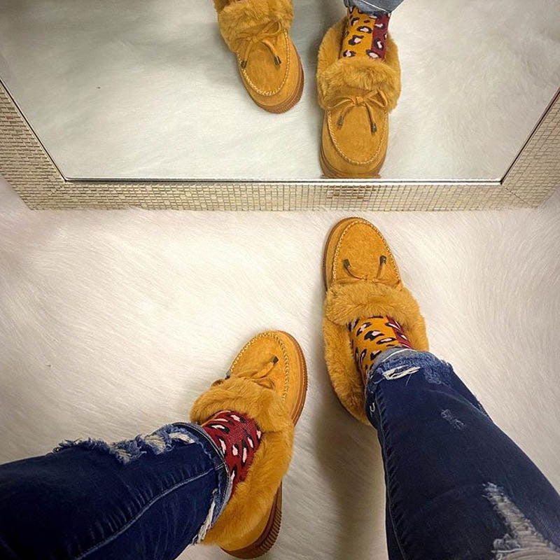 Damskie buty zimowe z futerkiem