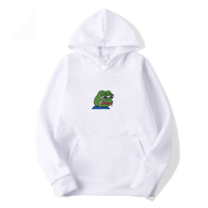 Bluza męska z kapturem żaba pepe