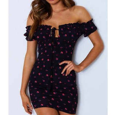 Sukienka letnia ,,Off Shoulder Tie Up"