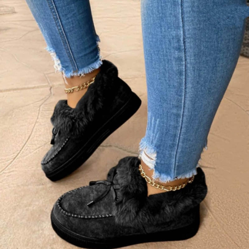 Damskie buty zimowe z futerkiem