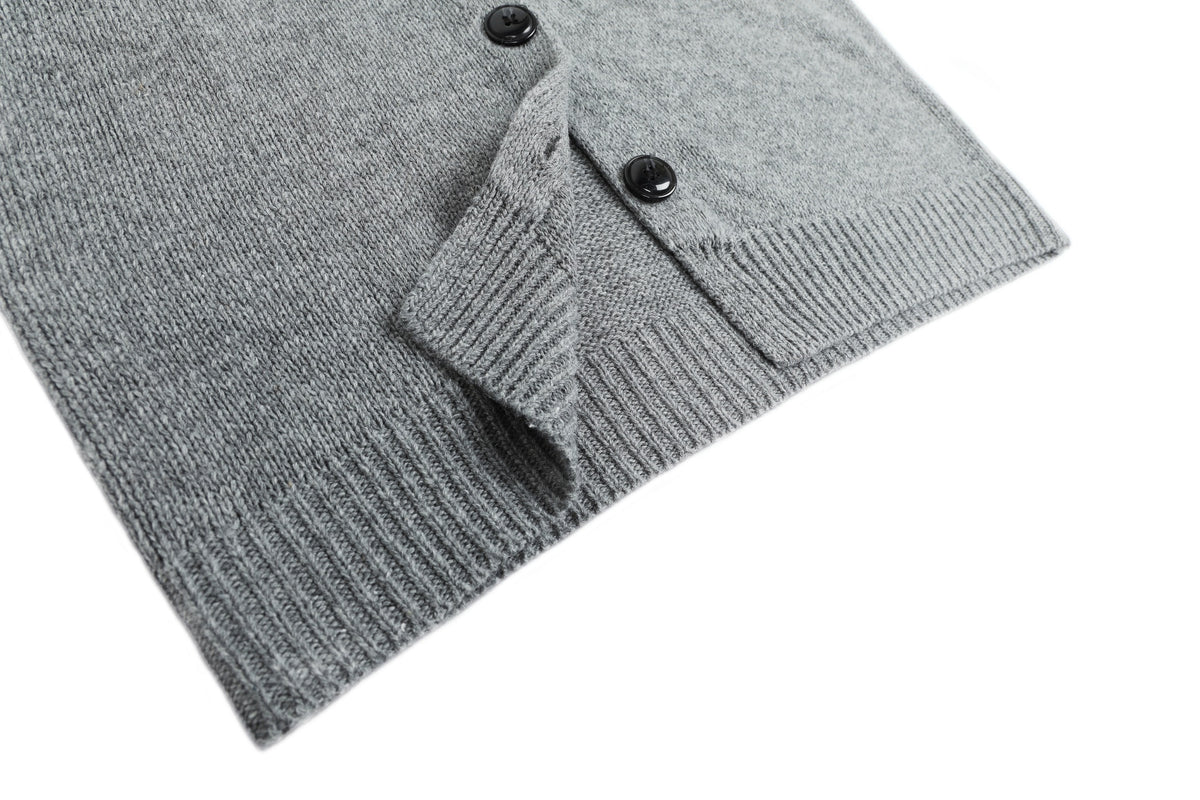 Damski luźny kardigan z kapturem i guzikami