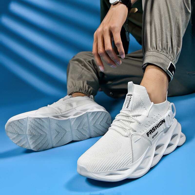 Męskie sneakersy na wysokiej piankowej podeszwie