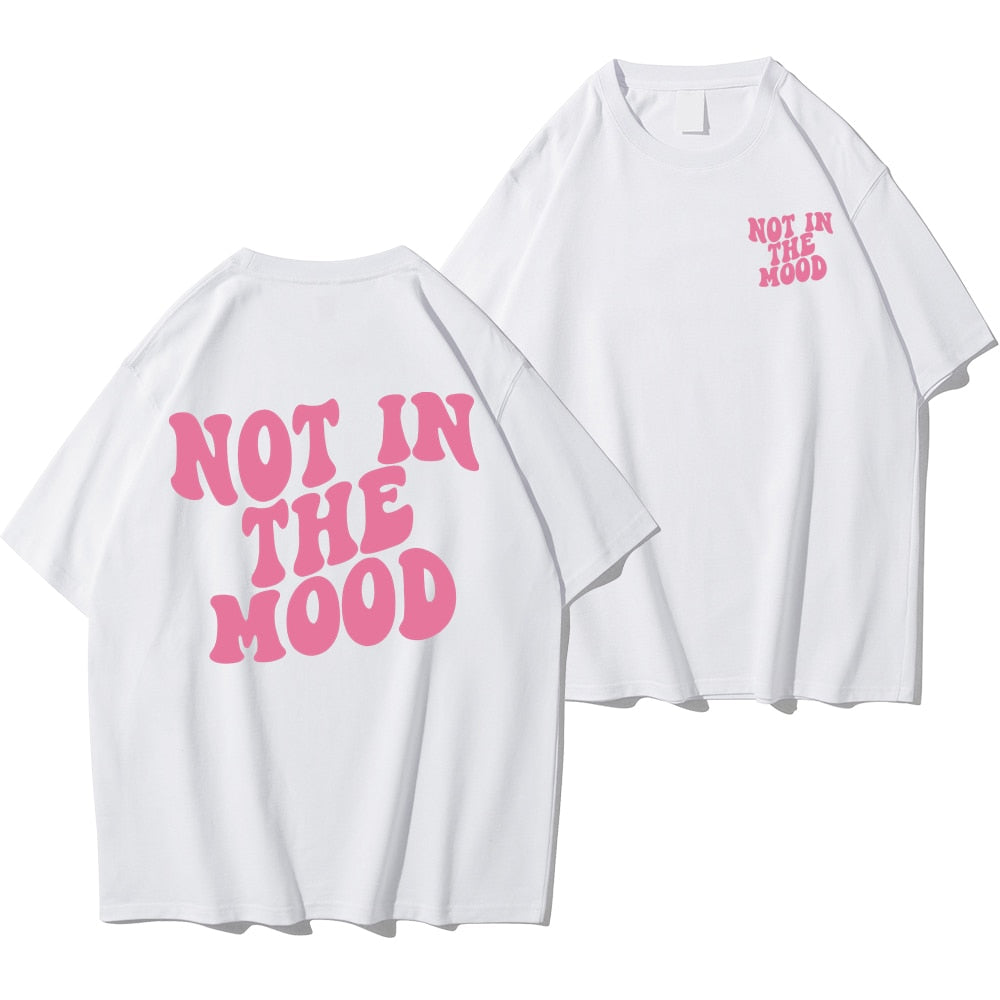 Damski t-shirt oversize Not in the mood