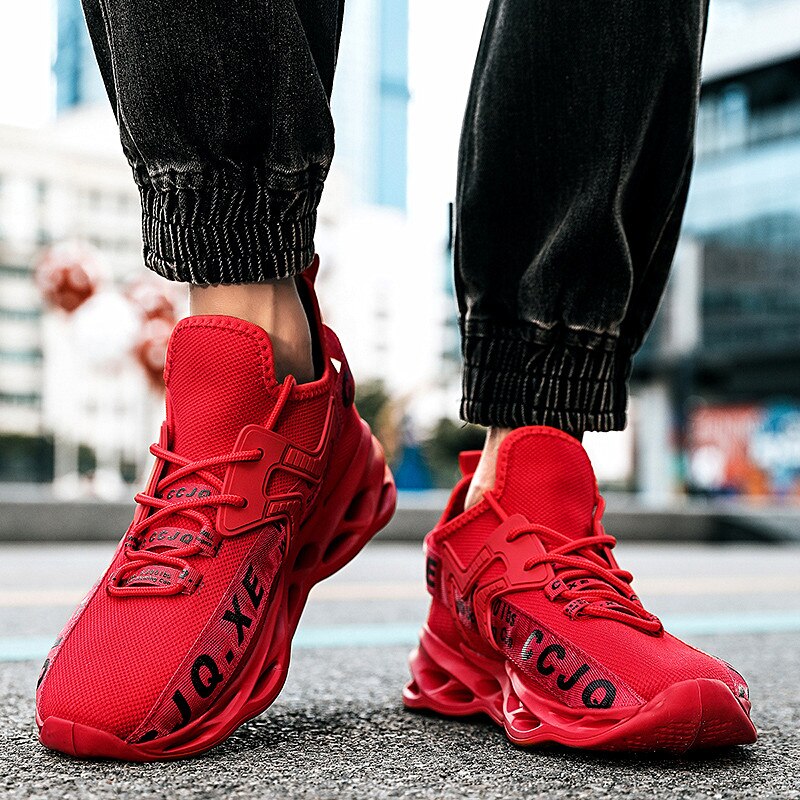 Męskie sneakersy na wysokiej piankowej podeszwie