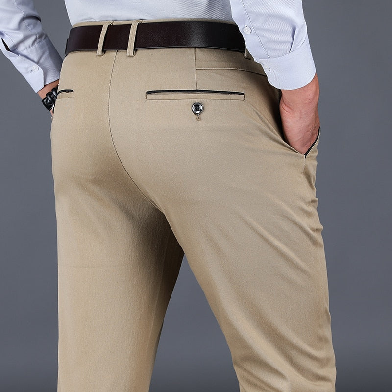 Męskie Spodnie Garniturowe Slim Fit