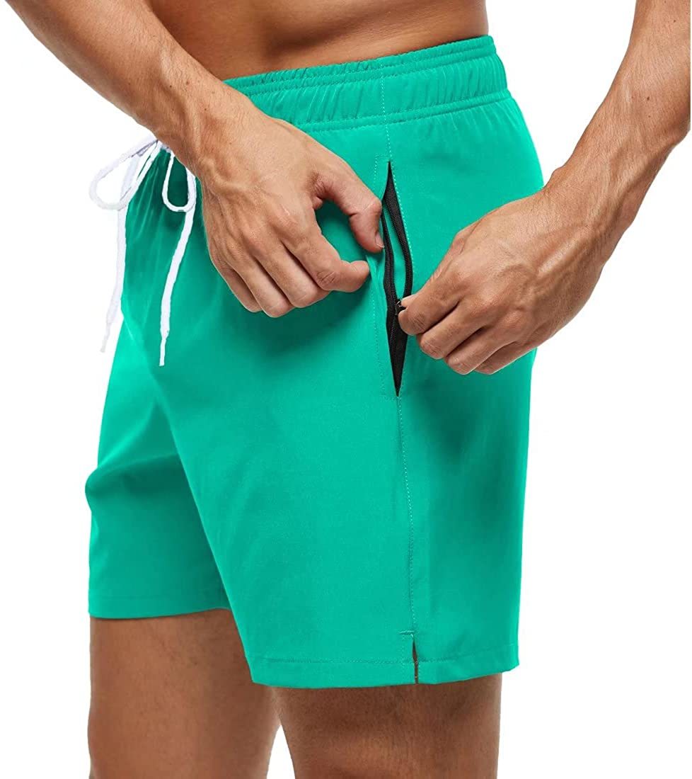 Męskie Kąpielówki z Kieszenią na Zamek i Regulowanym Sznurkiem