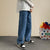 Męskie jeansy baggy fit z szerokimi nogawkami