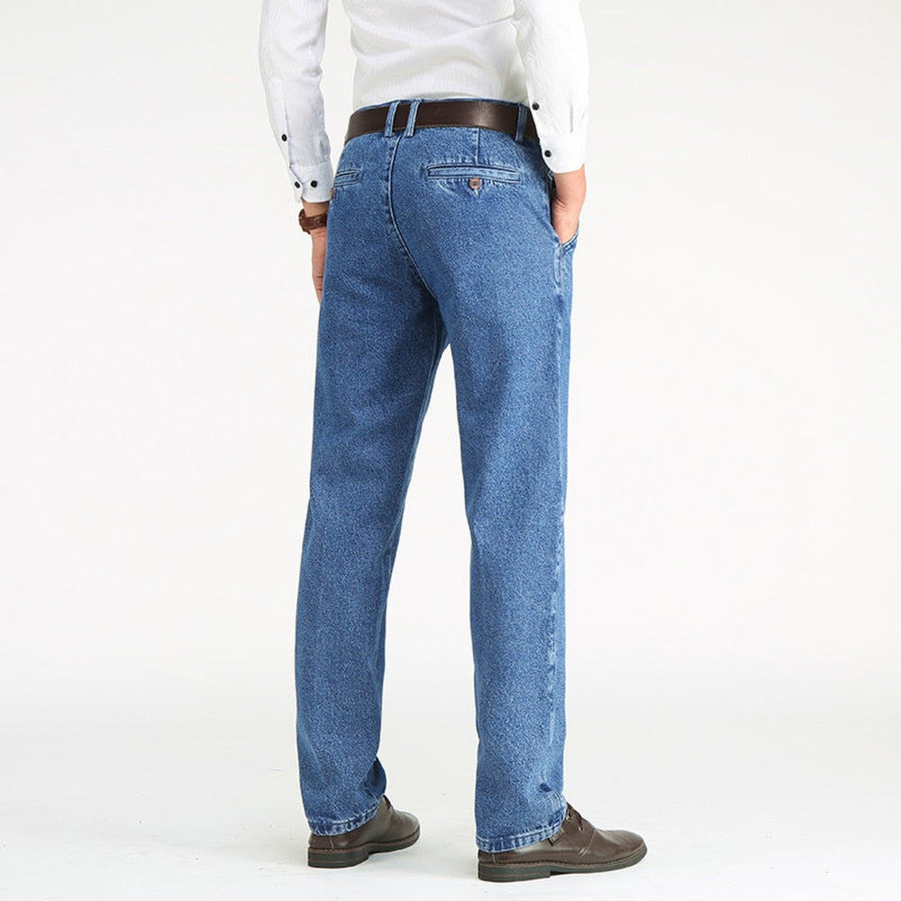 Klasyczne Męskie Jeansy Straight Fit