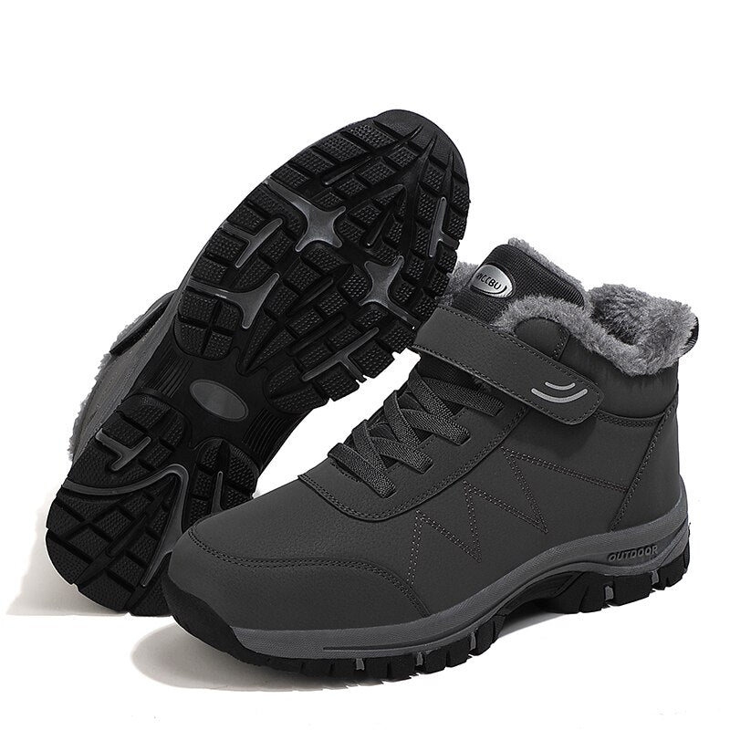 Damskie zimowe buty trekkingowe z ociepleniem i rzepem