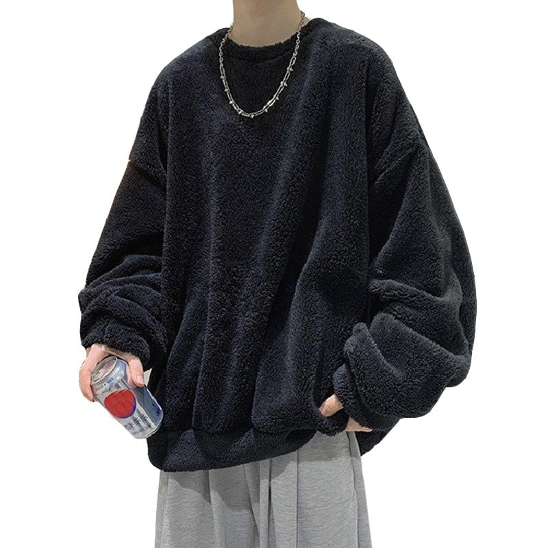 Męska Bluza Oversize z Puszystego Materiału