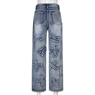 Jeansy Patchwork