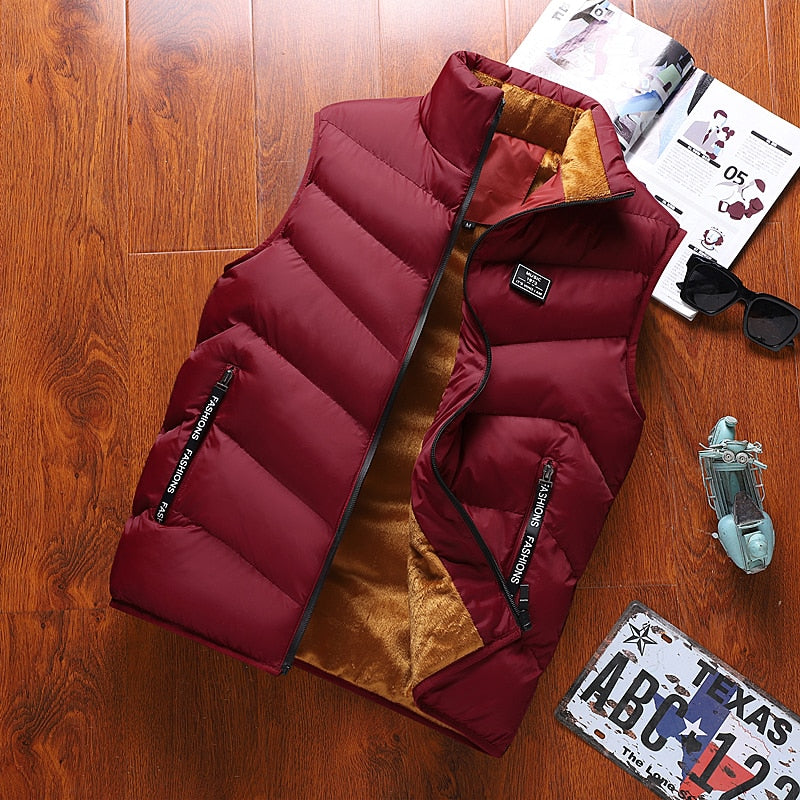 Męska pikowana kamizelka ocieplana – bezrękawnik z miękką podszewką i zamkiem