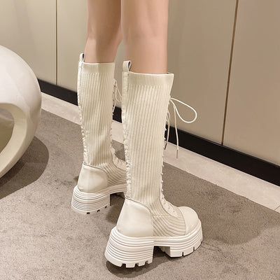 Wysokie buty sznurowane Elenco