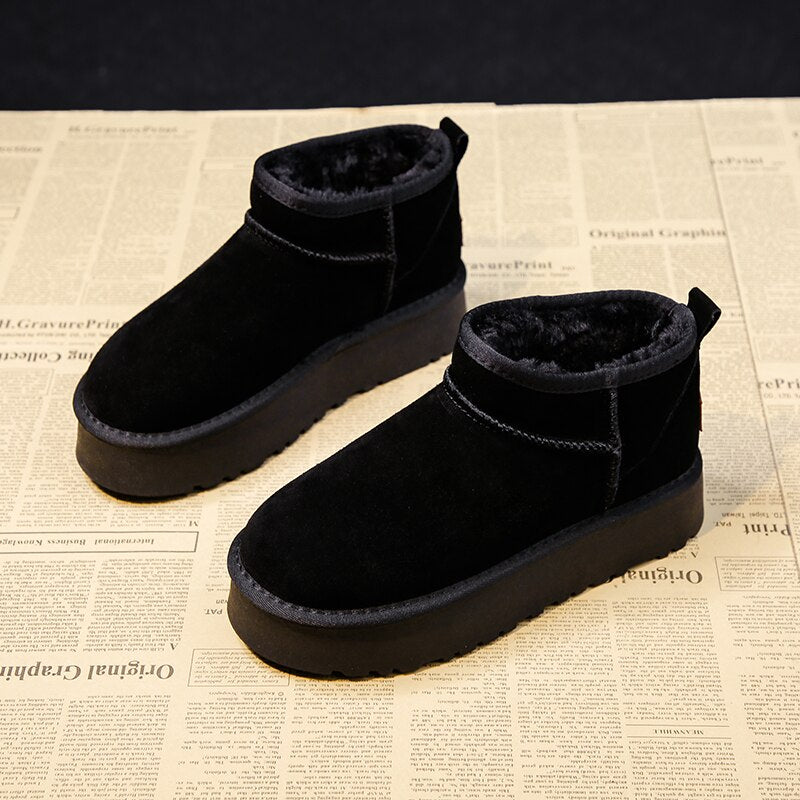 Damskie ocieplane śniegowce zimowe z grubą podeszwą Era