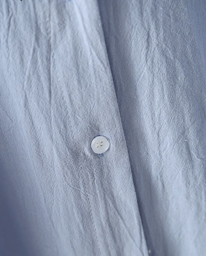 Luźna Sukienka Koszulowa z Długim Rękawem