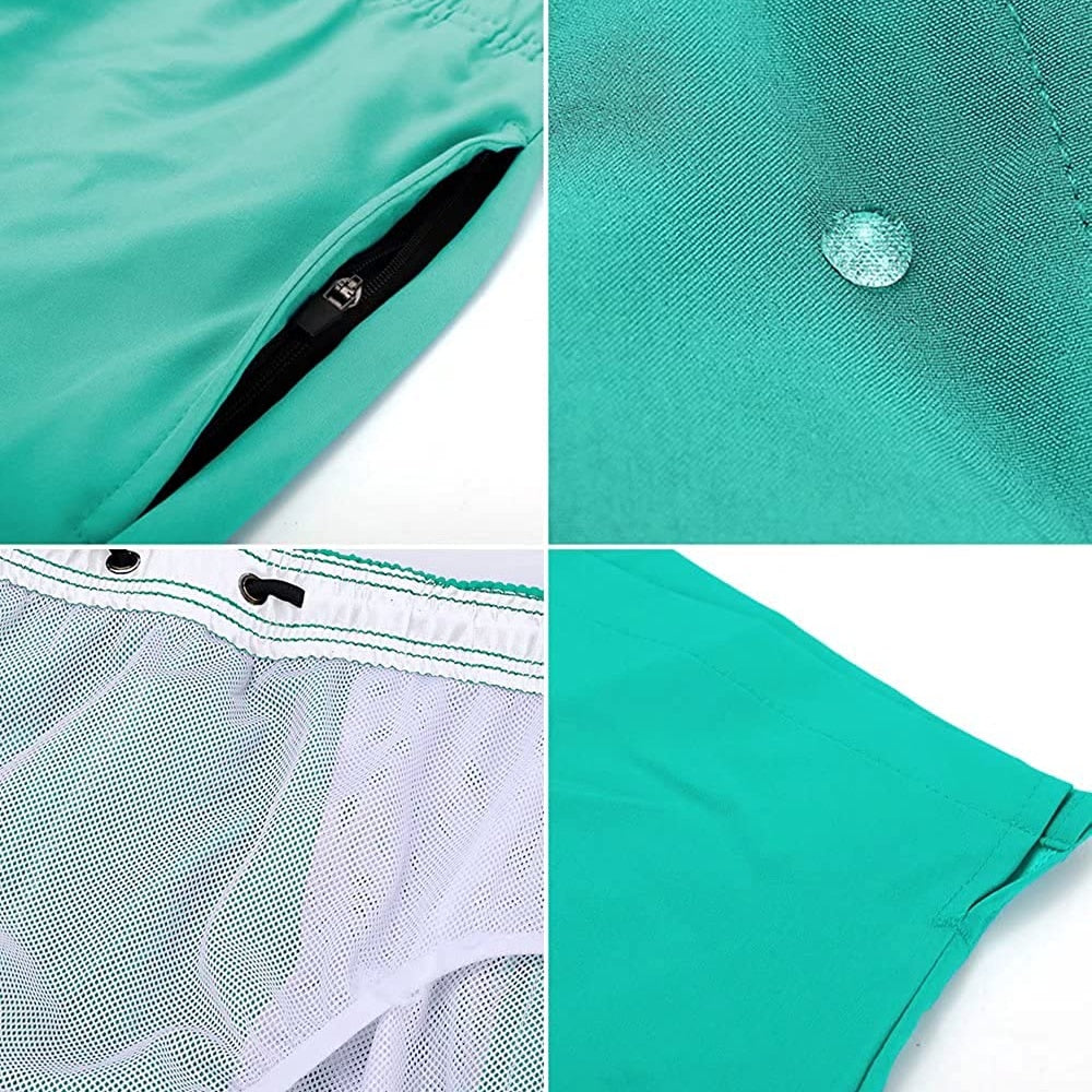 Męskie Kąpielówki z Kieszenią na Zamek i Regulowanym Sznurkiem