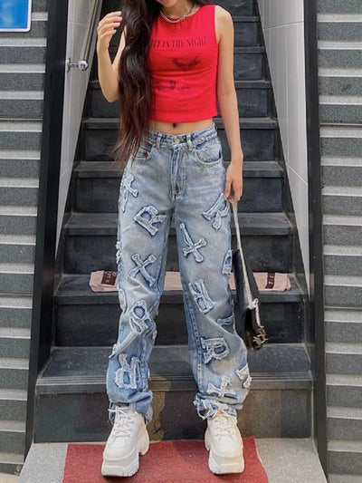 Jeansy Patchwork