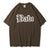 Damski t-shirt oversize z nadrukiem babe