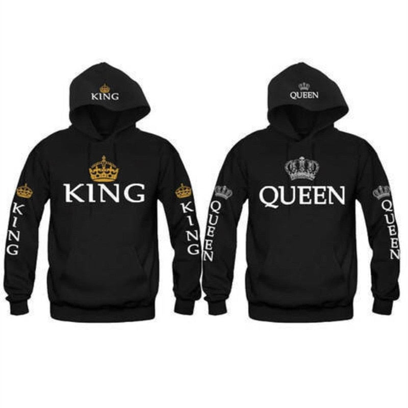 Komplet bluz King & Queen z nadrukiem korony