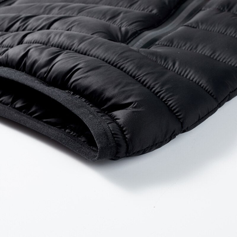 Męska kamizelka pikowana z kapturem – lekka bezrękawnik ocieplany na zamek