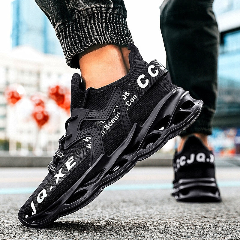 Męskie sneakersy na wysokiej piankowej podeszwie