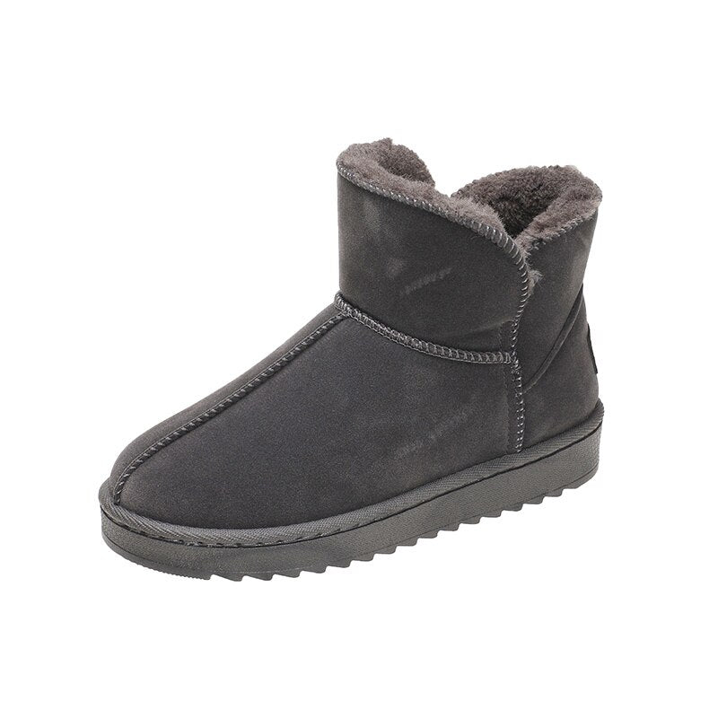 Damskie ocieplane botki zimowe z futerkiem