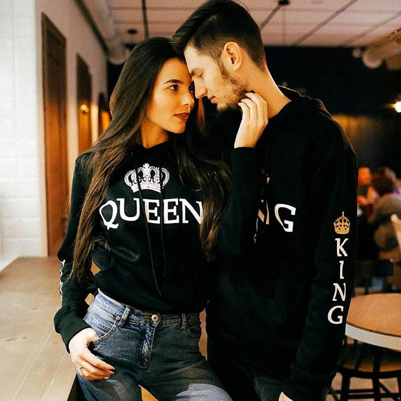 Komplet bluz King & Queen z nadrukiem korony