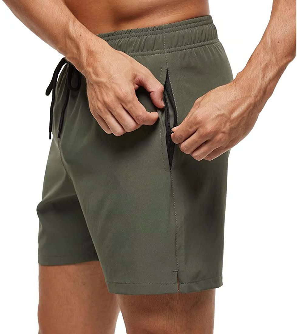 Męskie Kąpielówki z Kieszenią na Zamek i Regulowanym Sznurkiem