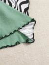 Top z motywem zebry Ruched
