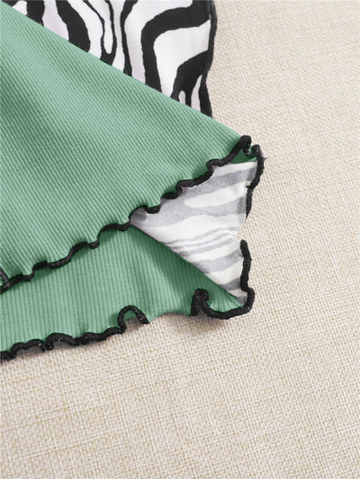 Top z motywem zebry Ruched
