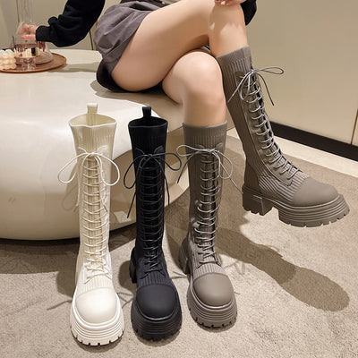 Wysokie buty sznurowane Elenco