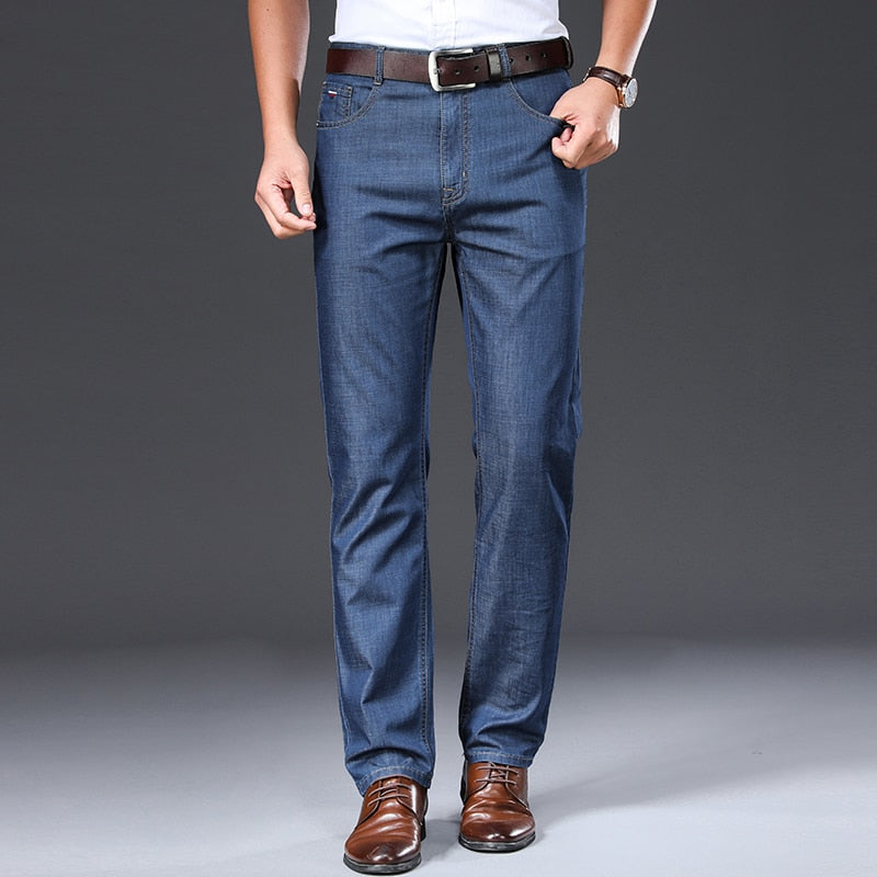 Męskie Jeansy Slim Fit w Stylu Business