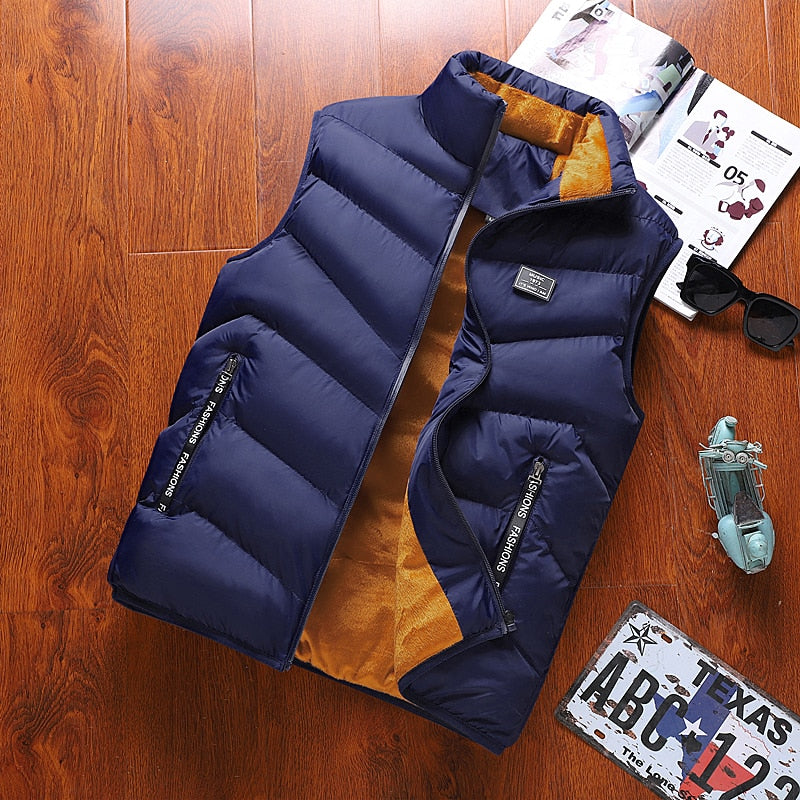 Męska pikowana kamizelka ocieplana – bezrękawnik z miękką podszewką i zamkiem