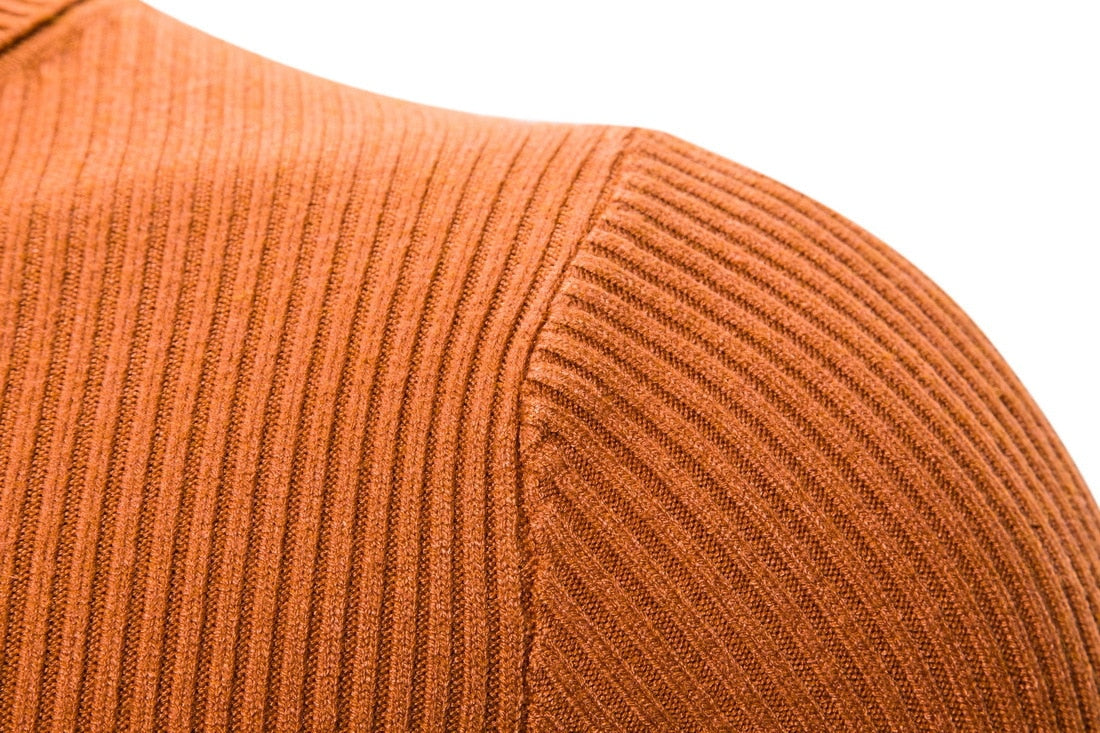 Męski Golf z Prążkowanej Dzianiny