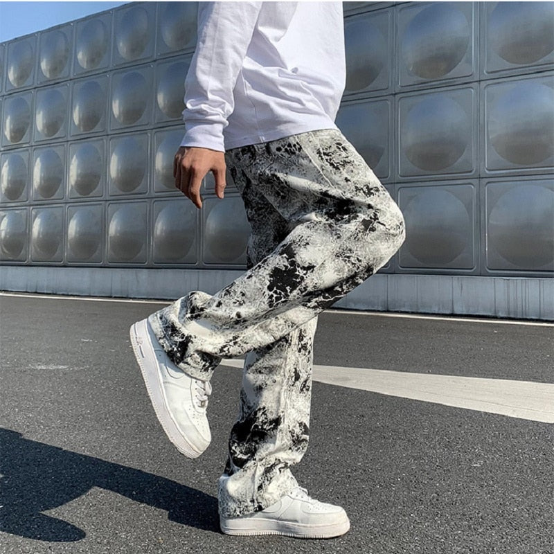 Męskie Jeansy z Efektem Acid Wash