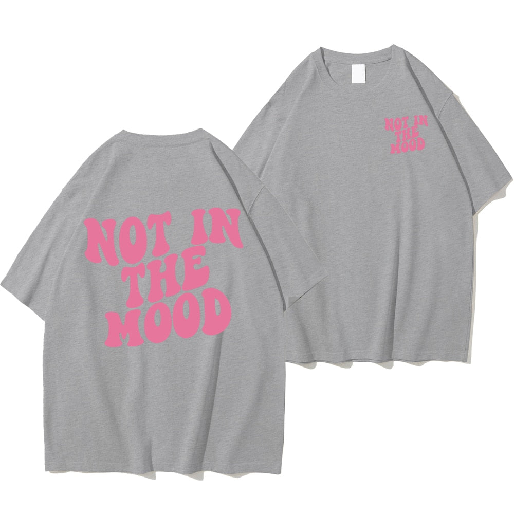 Damski t-shirt oversize Not in the mood