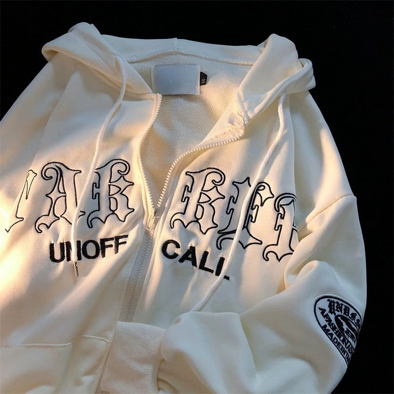 Bluza Oversize z Kapturem i Nadrukiem "UNOFF CALL"