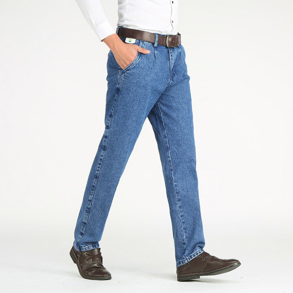 Klasyczne Męskie Jeansy Straight Fit