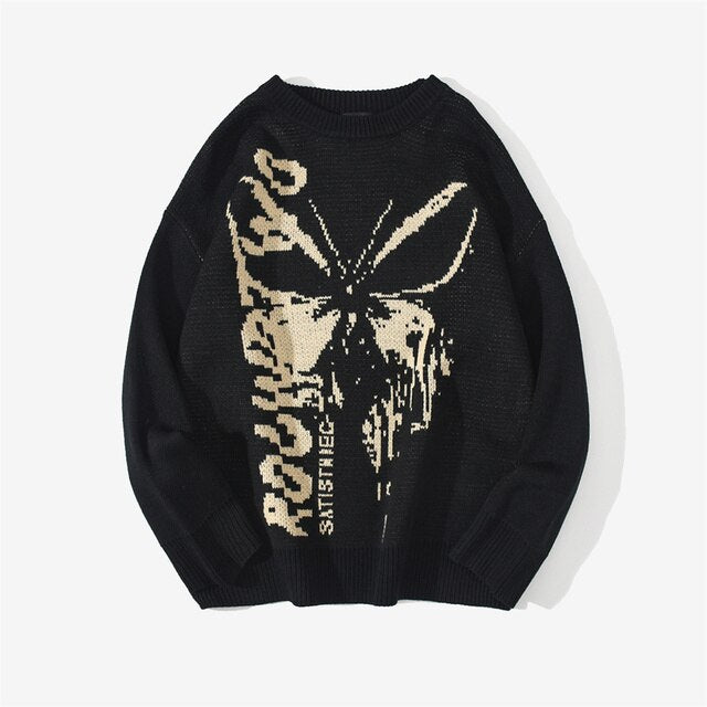 Męski Sweter z Motywem Motyla
