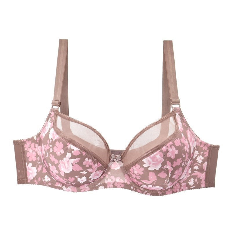 Biustonosz bralette z motywem kwiatowym